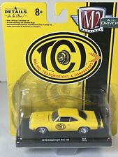 M2 Yellow Tci 1970 Dodge Super Bee 440 R61 Diecast 164 Auto Drivers Mip New