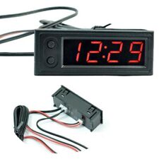1 12v 3in 1 Car Vehicle Thermometer Voltmeter Clock Led Digital Display Kit New