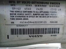 Speedometer Cluster Only Without R Model Mph Fits 02-04 Volvo 60 Series 1519967