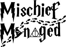 Mischief Managed Vinyl Decal Harry Potter Muggle Sticker Hogwarts Window Car