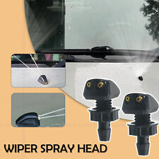 2pcs Universal Car Dual Holes Windshield Washer Nozzle Wiper Water Spray Jet Kit