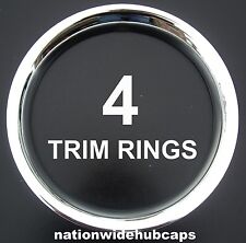 Set Of 4 15 Chrome Steel Wheel Trim Rings Beauty Rims Glamour Ring Rim R15