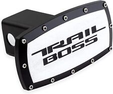 Chevrolet Trail Boss Engraved Black Trailer Tow Hitch Cover Official Licensed