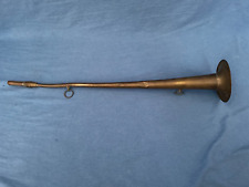 Antique Brass Car Horn - 21.5 Long - Vintage Musical Instrument W Great Patina