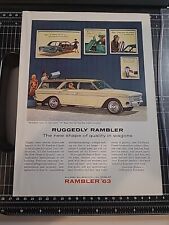 Rambler Classic Six Cross Country 770 Wagon Print Ad 1962 8x11 Vintage