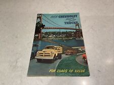 1954 Chevrolet Truck Full Line Foldout Sales Brochure 54 Chevy Pickup Panel
