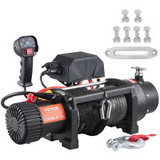 Vevor 13000lbs Electric Winch 12v Synthetic Cable Trailer Towing 4wd Off-road