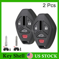 2 For Mitsubishi Lancer Car Key Fob Remote Shell Case Cover 2008 2009 2010