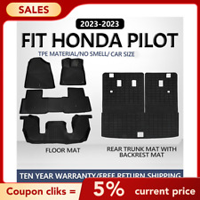 Floor Mats Cargo Trunk Liners Rear Backrest Mats For 2023-2024 Honda Pilot Usa