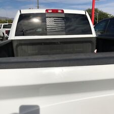 Dodge Ram Back Middle Window Distressed American Flag Decal 2009-2018