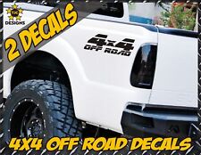 4x4 Off Road Truck Bed Decal Set Matte Black For Ford F-150 And Super Duty