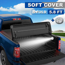 4-fold 5.8ft Truck Bed Tonneau Cover For 07-13 Chevy Silverado Gmc Sierra 1500
