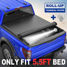 Truck Tonneau Cover For 2000-2004 Dodge Dakota 5.5ft Bed Soft On Top W Led Lamp