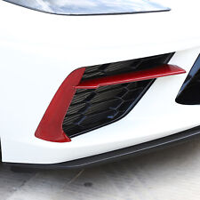 Red Real Carbon Front Grille Bumper Insert Trim For C8 Corvette Z51 Coupe 2020