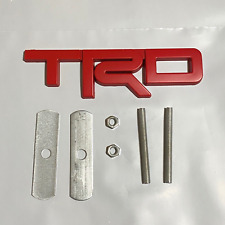 Red T D Car Front Grille Badge Emblem 3d Metal Logo