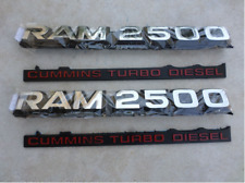 95-02 Dodge Ram 2500 Cummins Turbo Diesel Emblem Logo 55295311ab Script Set Of 2