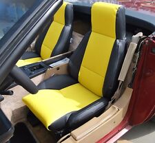 For Chevy Corvette C4 Type3 1984-93 Blackyellow Iggee Custom Fit Seat Covers