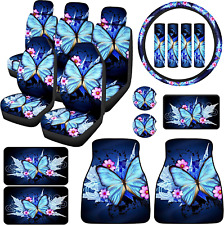 19 Pcs Butterfly Car Seat Covers Full Set For Women Butterfly Universal Car Acce