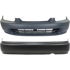 New Set Of 2 Bumper Covers Fascias Front Rear Ho1100178 04715s01a00zz Pair