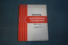1983 Toyota Maintenance Procedures Service Manual Land Cruiser Diesel Pickup