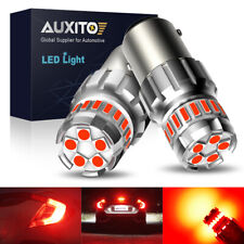2x Auxito 1157 Bay15d 23-smd Red Led Car Tail Brake Stop Light Bulbs Error Free