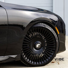 22 Forgiato Trimestre-m Black Concave Wheels Rims Fits Bmw G70 7 Series