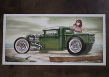 Out Of Print Signed Keith Weesner Poster Vtg Model A Ford Hot Rod Pickup Truck