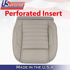 For 2012 2013 2014 Ford Mustang Driver Bottom Perforated Leather Seat Cover Tan