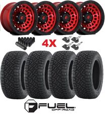 Fuel Zephyr Candy Red Wheels Rims Tires 285 70 17 Gripper At Fits Tundra Sequoia