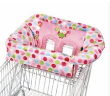 Taggies Tag N Go Pink Polka Dot Shopping Cart Carriage Buggy Soft Seat Cover