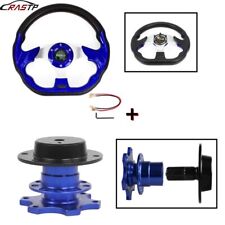 Universal 13 Blue 6 Hole Steering Wheel Whorn Buttonquick Release Adapter
