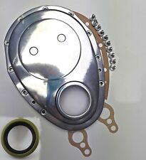 Small Block Chevy Polished Aluminum Timing Chain Cover Sbc 305 307 327 350 400