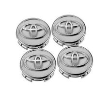Set Of 4 Toyota Wheel Rim Center Hub Caps Silver Chrome Logo 57mm Corolla Prius