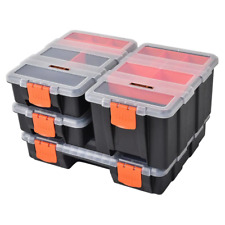 Small Parts Organizer 4-in-1 Snap Latches 49-compartments Tools Screws Storage