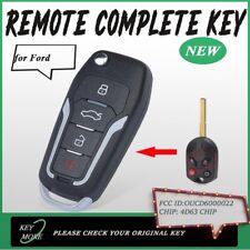 Flip Car Keyless For 2013 2014 2015 2016-2018 Ford Focus Escape Remote Key Fob