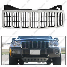 Chromed Grill Front Bumper Upper Grille For 2005 2006 2007 Jeep Grand Cherokee