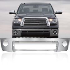 Chrome - Steel Front Bumper For 2007-2013 Toyota Tundra Truck W Park Assist