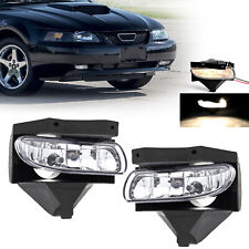 For 1999-2004 Ford Mustang Gt Clear Lens Front Bumper Driving Fog Lights Lamps