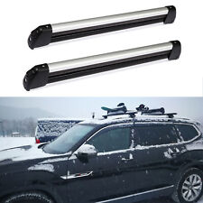 Universal Ski Rack For Cross Bar Car Ski Board Carrier Holder Wkey Anti Theft
