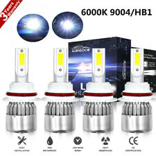 4pcs Hb1 9004 Led Headlight Bulbs Car Truck Highlow Dual Beam Kit 6000k White