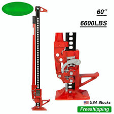 60 High Lift Ratcheting Off Road Utility Farm Jack 6000lbs3ton Capacity Red