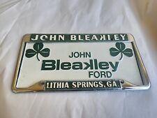 Bleakley Ford Metal License Plate And Frame 1980s 1990s Foxbody Mustang Saleen
