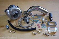 T3t4-turbocharger-kit-t3-t4-turbo-pipe-bov-braided-stainless-feed-drain-new