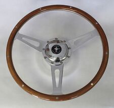 1968 - 77 Mustang Cobra Style 9 Hole Wood Steering Wheel 15 Mustang Center Cap