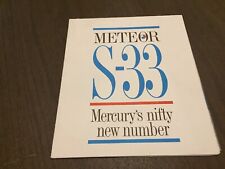 1962 Mercury. Metor. S 33. Sales. Lit