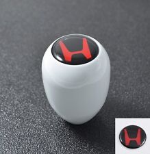 Type R Style Paint White Mt Manual Gear Shift Knob H Emblem Fits For Honda