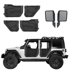 Full Set Of Steel Front Rear Doors Mirrors For Jeep Wrangler 07-18 Jk 4doors