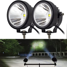 Pair 4 Inch Round Led Work Light Spot Flood Pods Offroad Driving Truck Fog Lamp
