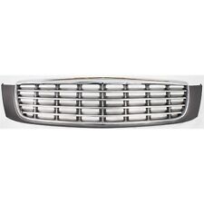 Grille For 2000-2005 Cadillac Deville Chrome Shell W Gray Insert Plastic