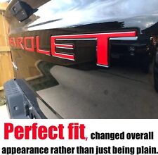 2019-2024 Red Tailgate Inserts Letter For Chevrolet Silverado 3d Sticker Decal